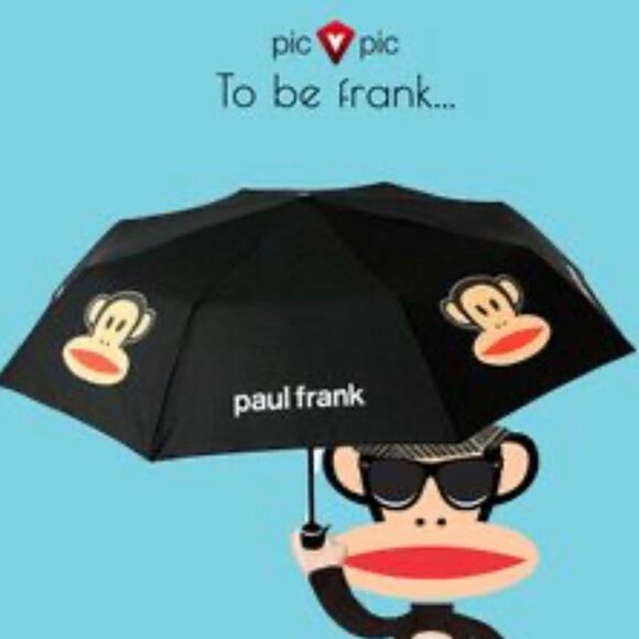 Paul Frank Black Umbrella with Monkey Design for kids - Picture 1 of 7
